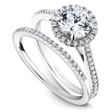 A Noam Carver white gold engagement ring with 42 diamonds.
