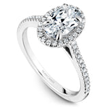A Noam Carver white gold engagement ring with 44 diamonds.