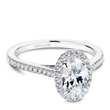A Noam Carver white gold engagement ring with 44 diamonds.