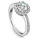 A Noam Carver white gold engagement ring with  28 diamonds.
