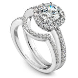 A Noam Carver white gold engagement ring with  28 diamonds.