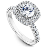 A Noam Carver white gold engagement ring with 66 diamonds.