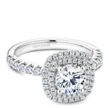 A Noam Carver white gold engagement ring with 66 diamonds.