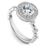 A Noam Carver white gold engagement ring with 26 diamonds.