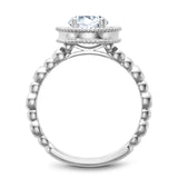 A Noam Carver white gold engagement ring with 26 diamonds.