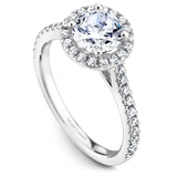 A Noam Carver white gold engagement ring with 38 diamonds.