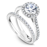 A Noam Carver white gold engagement ring with 38 diamonds.