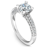 A Noam Carver white gold engagement ring with 44 diamonds.