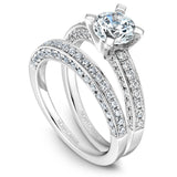 A Noam Carver white gold engagement ring with 44 diamonds.