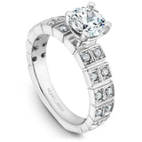 A Noam Carver white gold engagement ring with 24 diamonds.