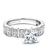 A Noam Carver white gold engagement ring with 24 diamonds.
