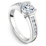 A Noam Carver white gold engagement ring with 10 diamonds.
