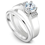 A Noam Carver white gold engagement ring with 6 diamonds.