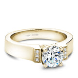 A Noam Carver yellow gold engagement ring with 6 diamonds.