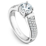 A Noam Carver white gold engagement ring with 56 diamonds.