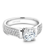 A Noam Carver white gold engagement ring with 56 diamonds.