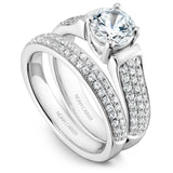 A Noam Carver white gold engagement ring with 56 diamonds.