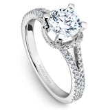 A Noam Carver white gold engagement ring with 84 diamonds.