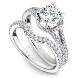 A Noam Carver white gold engagement ring with 84 diamonds.