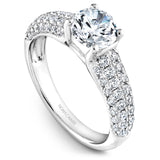 A Noam Carver white gold engagement ring with 52 diamonds.