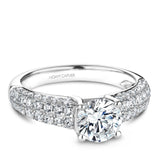 A Noam Carver white gold engagement ring with 52 diamonds.