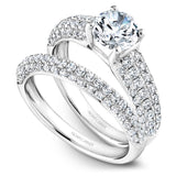 A Noam Carver white gold engagement ring with 52 diamonds.