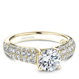 A Noam Carver yellow gold engagement ring with 52 diamonds.