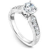 A Noam Carver white gold engagement ring with 8 diamonds.