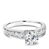 A Noam Carver white gold engagement ring with 8 diamonds.