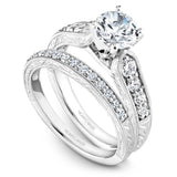 A Noam Carver white gold engagement ring with 8 diamonds.