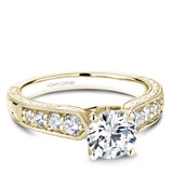 A Noam Carver yellow gold engagement ring with 8 diamonds.