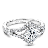 A Noam Carver white gold engagement ring with 46 diamonds.