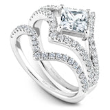 A Noam Carver white gold engagement ring with 46 diamonds.