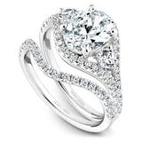 A Noam Carver white gold engagement ring with 44 diamonds.