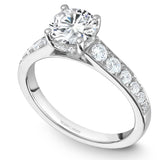 A Noam Carver white gold engagement ring with 24 diamonds.