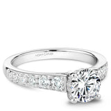 A Noam Carver white gold engagement ring with 24 diamonds.