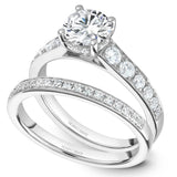 A Noam Carver white gold engagement ring with 24 diamonds.