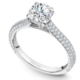 A Noam Carver white gold engagement ring with 110 diamonds.