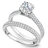 A Noam Carver white gold engagement ring with 110 diamonds.