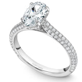 A Noam Carver white gold engagement ring with 114 diamonds.