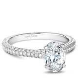 A Noam Carver white gold engagement ring with 114 diamonds.