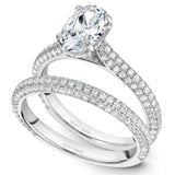 A Noam Carver white gold engagement ring with 114 diamonds.