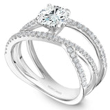 A Noam Carver white gold engagement ring with 68 diamonds.