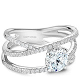 A Noam Carver white gold engagement ring with 68 diamonds.