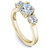 A Noam Carver yellow gold engagement ring with 2 round  diamonds.