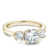 A Noam Carver yellow gold engagement ring with 2 round  diamonds.