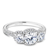A Noam Carver white gold engagement ring with 1010diamonds.