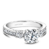 A Noam Carver white gold engagement ring with 14 diamonds.