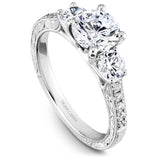 A Noam Carver white gold engagement ring with 12 diamonds.