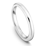 A Noam Carver white gold engagement ring with a princess cut centerpiece.
